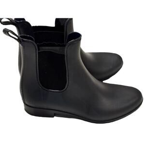 J Crew Mercantile Chelsea Ankle Rain Boots Navy Dark Blue Sz 7 utility chic City